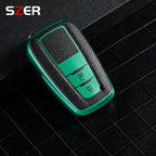 Funda de cuero premium de TPU para coche para Toyota – Funda robusta para llaves para Prius, Camry, Corolla, C-HR, RAV4 y Prado (desde 2018)