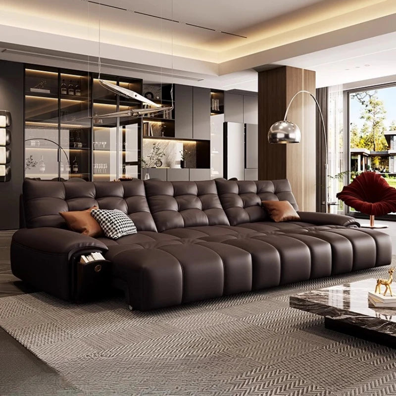 Minimalistisches Multifunktions-Sofa mit Schlaffunktion &amp; Stauraum – Moderno sofá de diseño en forma de U para habitaciones, balcones y salones