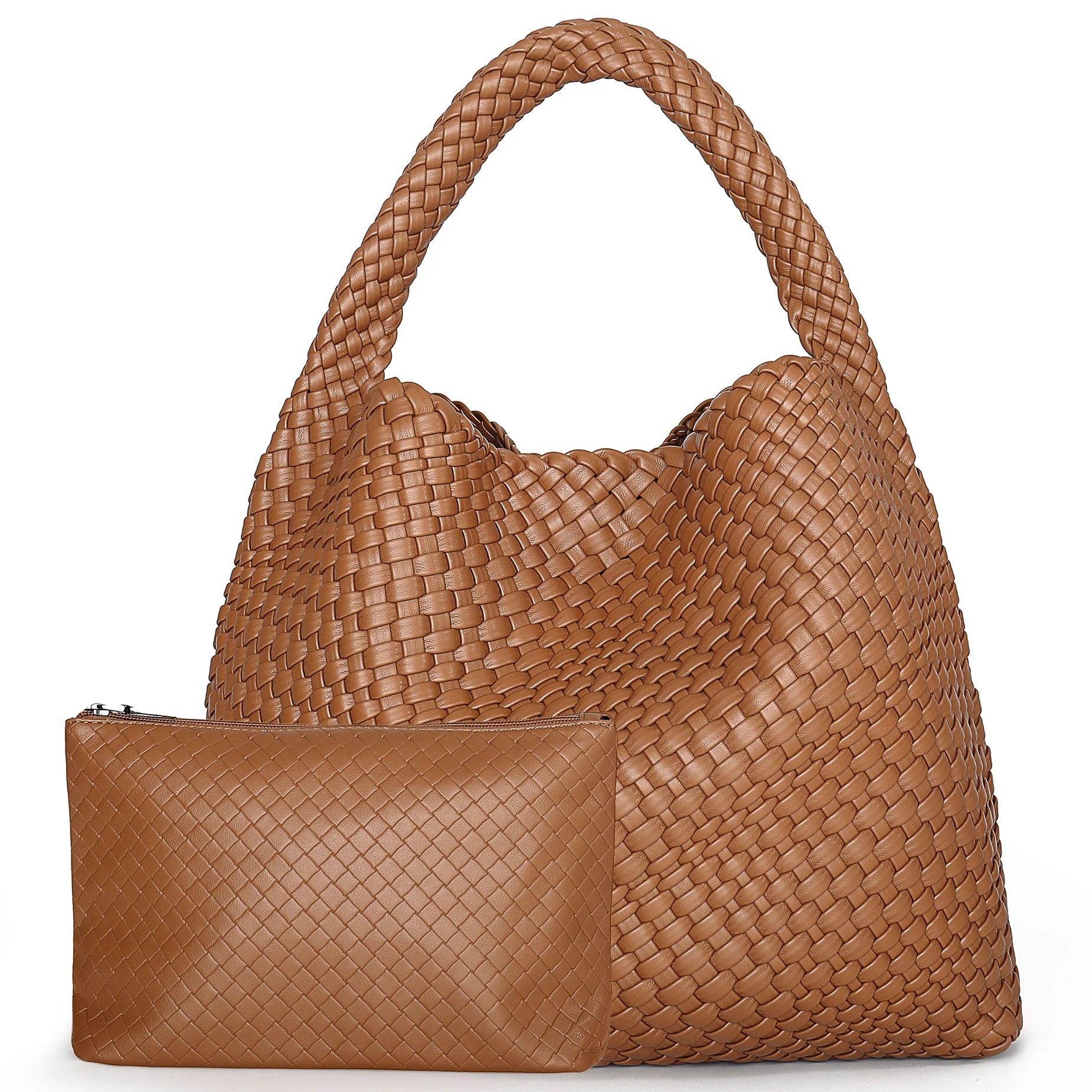 Sac fourre-tout en cuir pour femme – Grande pochette en cuir PU avec pochette pour le travail, le tourisme et les loisirs 