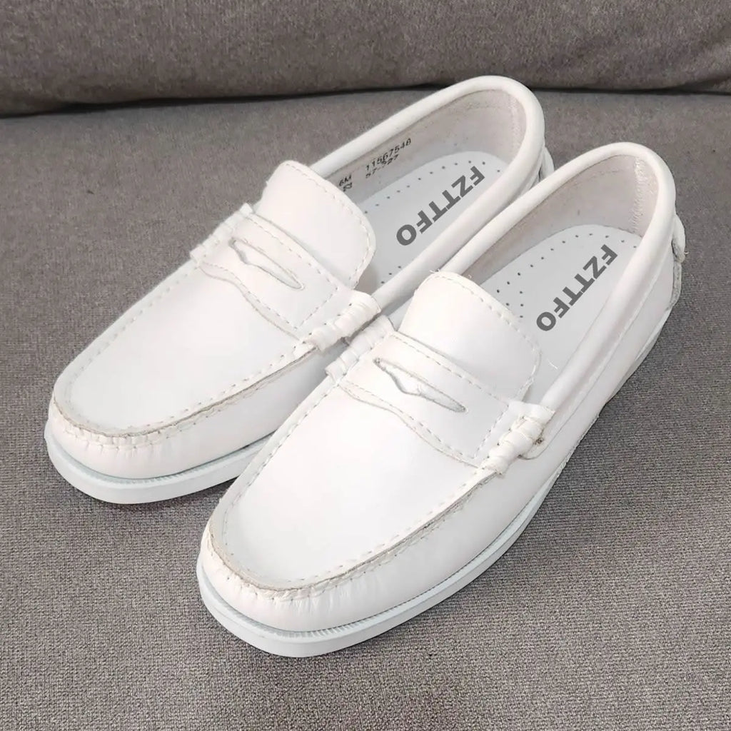 Herren Echtleder Loafer & Mokassins – Handgefertigte Driving Shoes aus Rindsleder, Klassische Bootsschuhe für Freizeit & Alltag