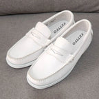 Herren Echtleder Loafer & Mokassins – Handgefertigte Driving Shoes aus Rindsleder, Klassische Bootsschuhe für Freizeit & Alltag