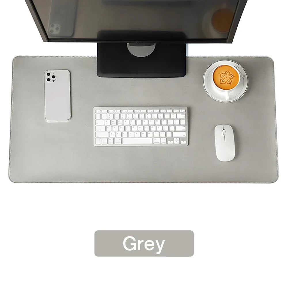 DUNNO XXL Schreibtischunterlage aus PU-Leder – Wasserdichte Desk Mat mit Wildleder-Unterseite, Großes Gaming Mousepad & Tastaturunterlage für Büro und Homeoffice
