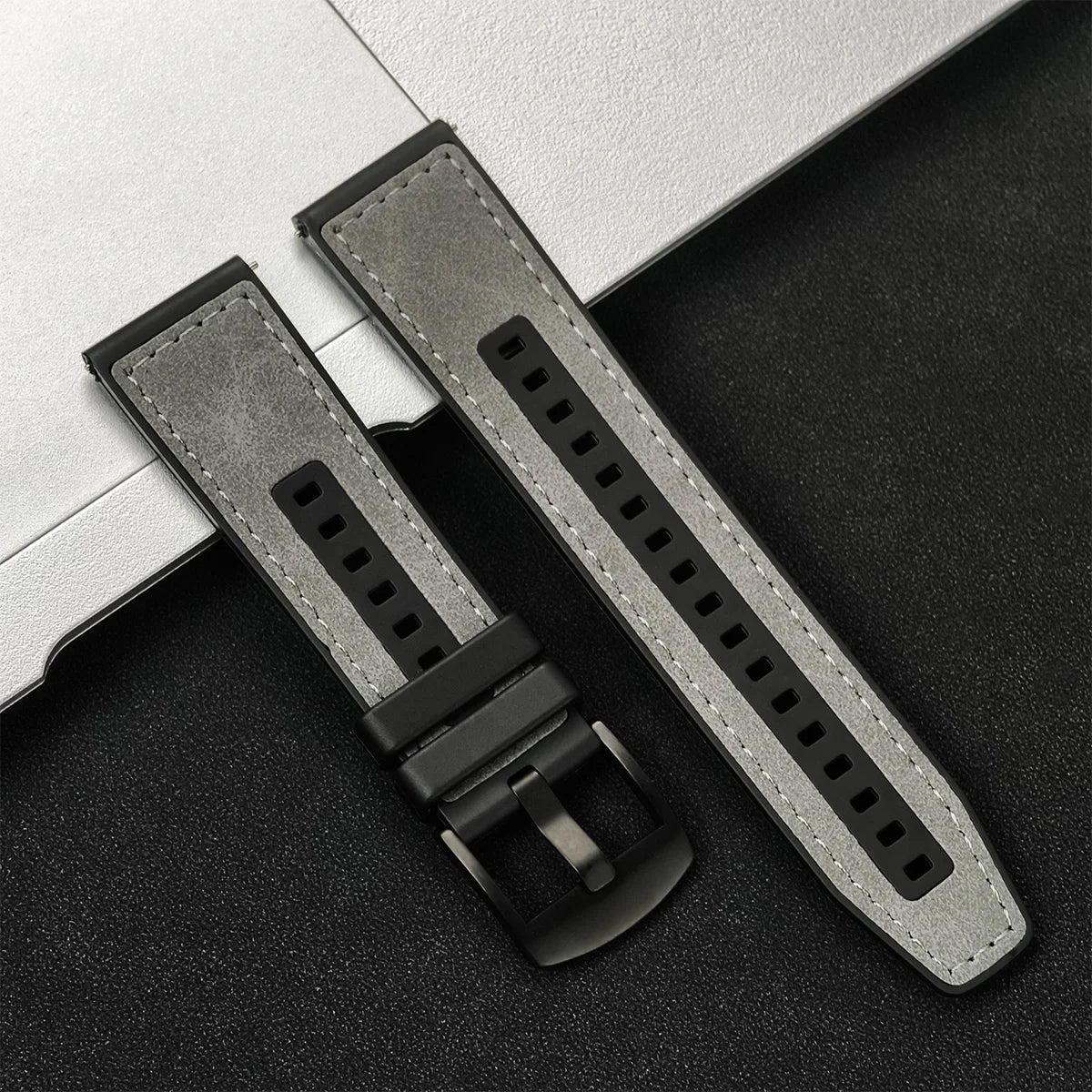 Vintage Lederarmband 20 mm & 22 mm für Samsung Galaxy Watch 4–7 & Xiaomi Redmi Watch – Klassisches Smartwatch-Armband mit Dornschließe
