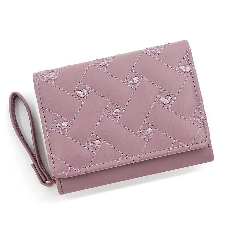 Kawaii Damen Mini-Geldbörse aus PU-Leder – Süße Kurz-Wallet mit Reißverschluss, Münzfach &amp; kompaktem Design