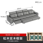 Modernes italienisches Leder Sofa mit Stauraum & elektrischer Funktion – Platzsparendes Kombinationssofa für kleine Wohnungen, elektrisch verstellbar