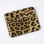 Leopard Cartes en cuir PU – Modischer ID- &amp; Creditkartenhalter im Animal-Design | Mini portefeuille élégant pour femmes