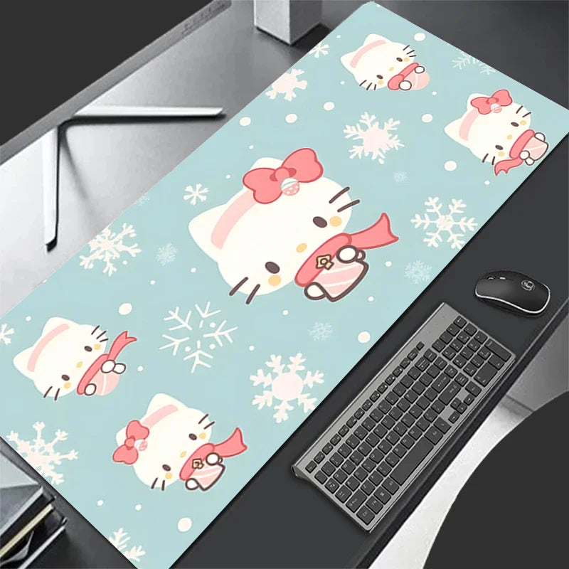 Pinkes Leder Mouse Pad für Mädchen mit Hello Kitty – Gaming & Office Schreibtischunterlage von Sanrio