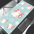 Pinkes Leder Mouse Pad für Mädchen mit Hello Kitty – Gaming & Office Schreibtischunterlage von Sanrio