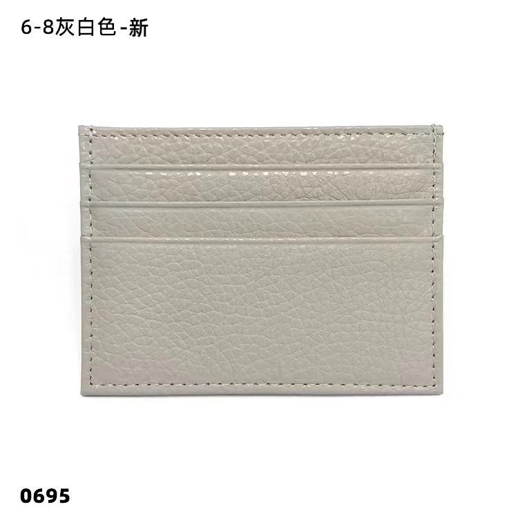 Personalisierter Leder Kartenhalter mit Initialen – Slim Wallet aus echtem Rindsleder für Damen & Herren