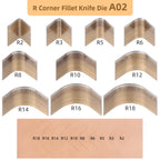 QJH Kit de poinçons en cuir – Outils de poinçonnage d'angle haut de gamme en acier au carbone pour outils à main, couteaux et sacs (R2–R18)