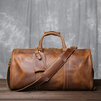 JLFGPJ Bolso de Viaje Retro para Hombre - Große Crazy Horse Leder Reisetasche aus Rindsleder, Bolso de Lona Vintage de un Solo Hombro para Europa y América