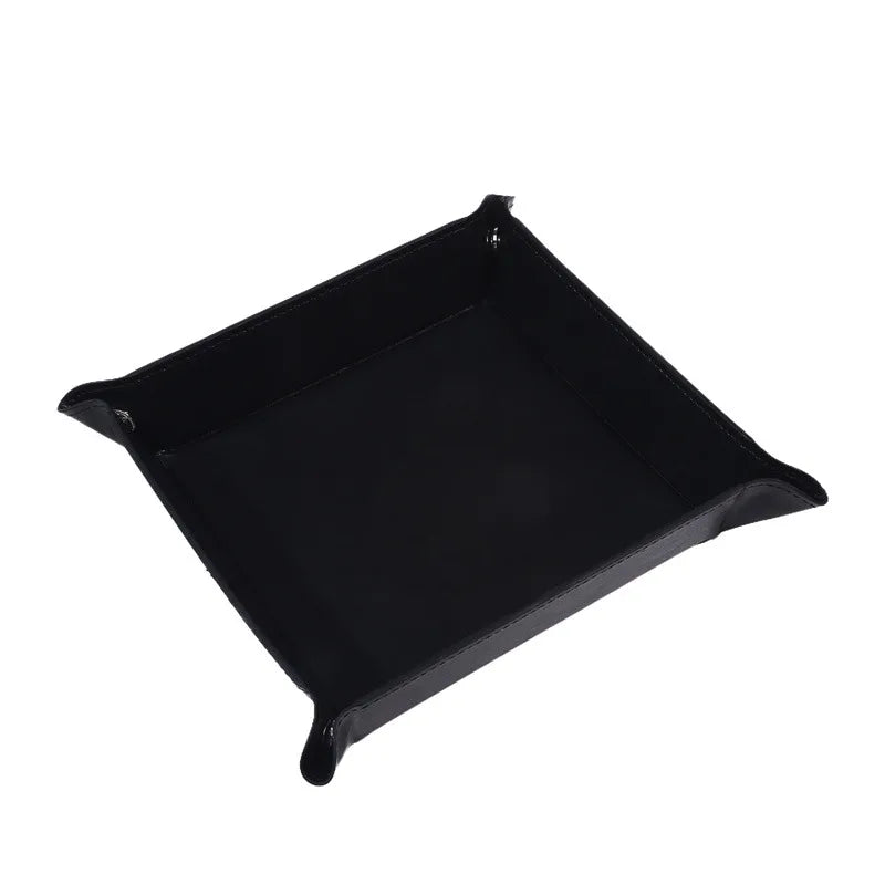 Faltbare Hexagon Dice Tray aus PU-Leder – Würfelschale für RPG, Tabletop & Brettspiele | Vielseitige Aufbewahrungsbox