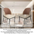 Set aus 2 Modernen Esszimmerstühlen aus Kunstleder – Gepolsterte Dining Chairs mit Holzrücken &amp; Armlehnen, plus élégant deux couleurs-Look
