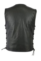 Herren PU-Lederweste mit Stehkragen – Moderne Motorrad Weste in Uni-Design, ärmellose Freizeitweste bis Größe 5XL