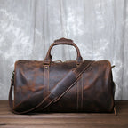 JLFGPJ Bolso de Viaje Retro para Hombre - Große Crazy Horse Leder Reisetasche aus Rindsleder, Bolso de Lona Vintage de un Solo Hombro para Europa y América