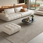 Postmodernes Designer Ledersofa mit eckiger Form – Luxuriöse Couch aus echtem Kalbsleder &amp; Massivholz im italienischen Stil