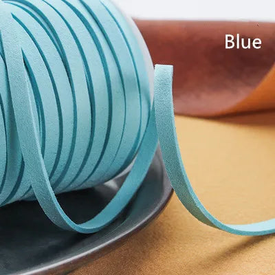 Flaches geflochtenes Kunstveloursband 5 mm – 5 Yards Faux Suede Kordel für Schmuck, Armbänder & DIY Handarbeit