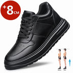 Zapatillas deportivas de lujo para hombre con elevador – Zapatillas de cuero con altura de 8 cm, zapatillas deportivas informales atmungsaktive