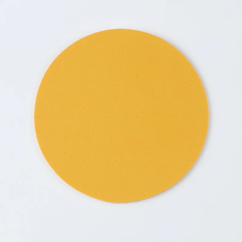 Runde & quadratische Leder-Untersetzer – Schlichte, stilvolle Coaster in Uni-Farben | Wasserdicht & hitzeisolierend für Tisch & Zuhause