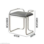Tabouret de dressing nordique en cuir PU – Tabouret de luxe léger et minimaliste avec cadre métallique pour meubles, meubles et meubles