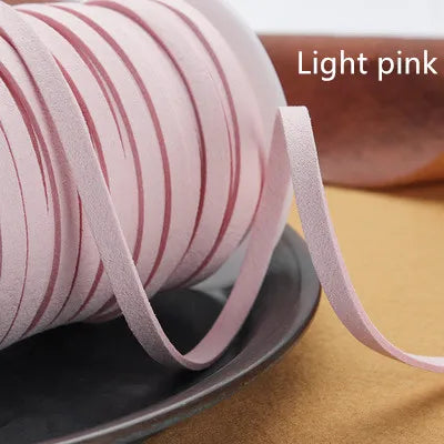 Flaches geflochtenes Kunstveloursband 5 mm – 5 Yards Faux Suede Kordel für Schmuck, Armbänder & DIY Handarbeit