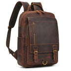 NEWSBIRDS Crazy Horse Leder Rucksack – Unisex Laptop &amp; Reiserucksack aus echtem Rindsleder, robusto y vintage