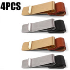 Edelstahl Leder Stiftclip – Porte-stylo pratique et support pour journaux, bureaux et écoles (1–6 pièces) 