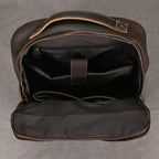 Vintage Herren Rucksack aus Crazy Horse Leder – Mochila retro para ordenador portátil más grande aus echtem Leder para viajes y negocios 