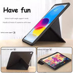 Étui à rabat en cuir pliable en Y pour iPad Mini, iPad Air et iPad Pro – Étui ultra résistant pour tablette avec fonction support (11 pouces) 