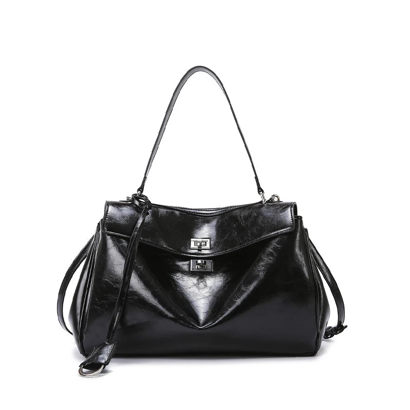 Große Damen Business Tote Bag aus weichem Leder – Hochwertige Pendler- & Reisetasche mit viel Stauraum, Schulter- & Crossbody-Handtasche