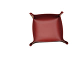 Nordische PU Leder Ablageschale 15 × 15 cm – Faltbare Desktop Storage Box für Schmuck, Kosmetik & Schlüssel