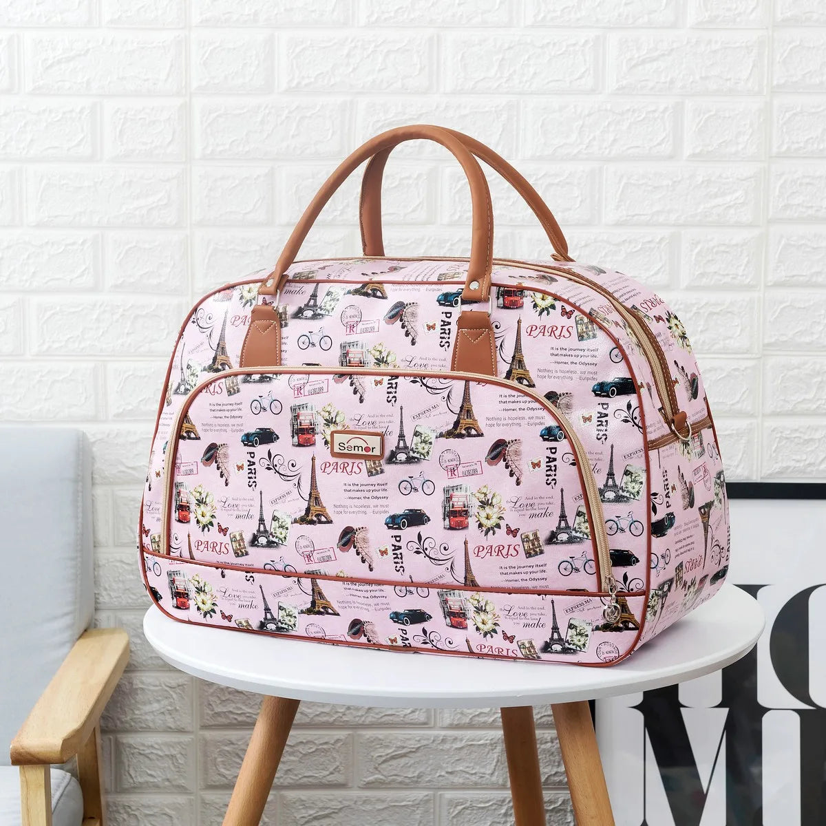 Damen Reise Tote Bag aus PU-Leder – Große wasserdichte Duffle Bag mit viel Stauraum, modische Weekend- & Luggage-Tasche