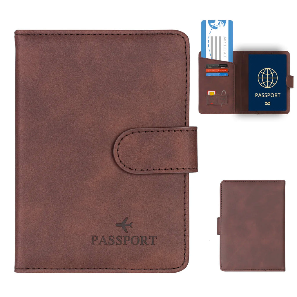 TRASSORY Reisepasshülle mit RFID-Schutz – Schlanke PU-Leder Passport Wallet mit Kartenfächern für Damen &amp; Herren