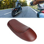 Vintage Café Racer Motorradsitz aus PU Leder – Flacher Retro Sattel para CG125, GN y CB400SS 