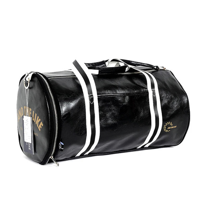 Gros sacs de voyage en cuir PU pour hommes – Sac de voyage à main moderne avec motif lettre, sac à main de voyage d'affaires et de nuit