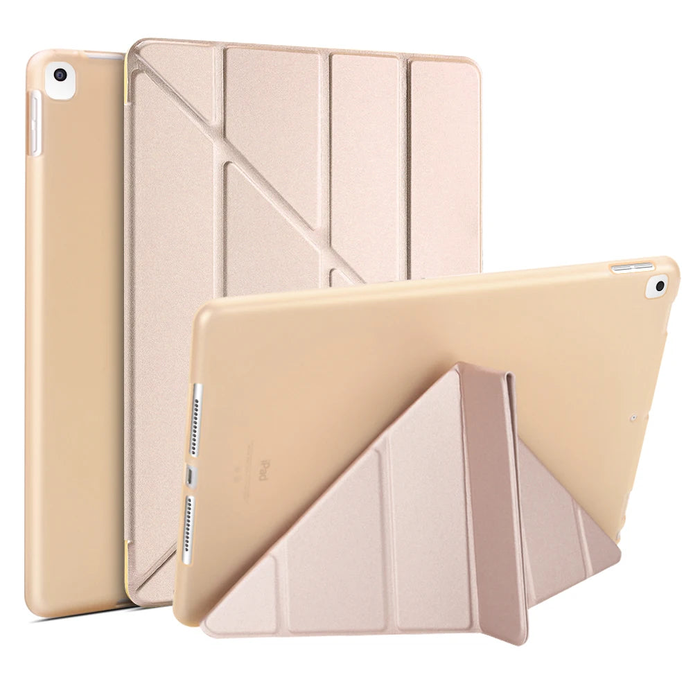 Premium Leder iPad Hülle mit Silikon-Backcover – Slim Smart Case mit Auto Wake/Sleep & Standfunktion für iPad 9.7–10.9 Zoll
