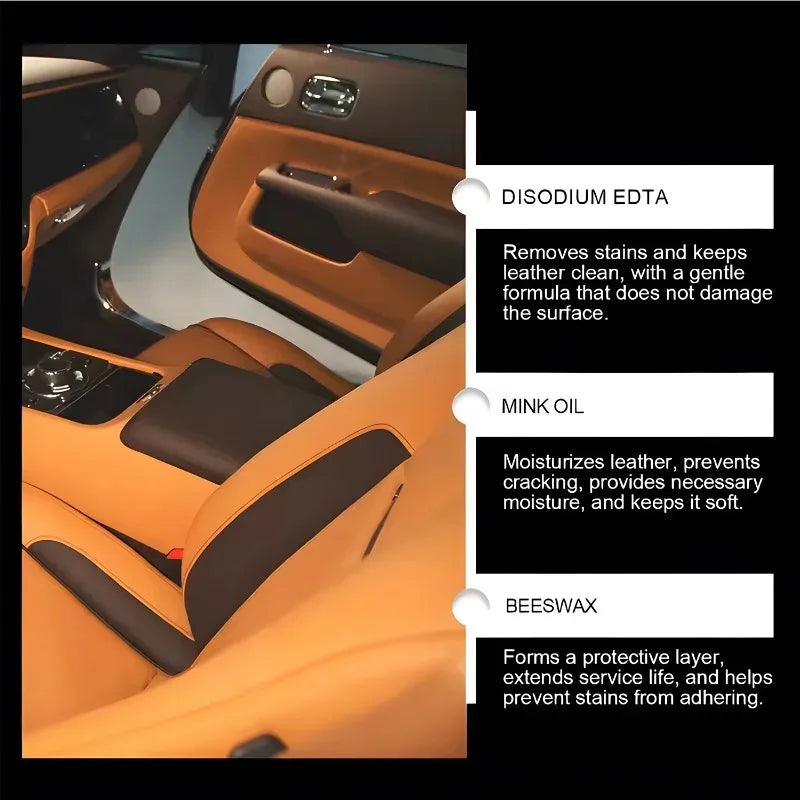 100g Lederpflege &amp; Leder Reparatur Creme mit Minköl – Intensive Lederaufbereitung für Auto, Sofa &amp; Möbel 