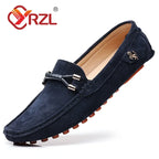 YRZL Herren Wildleder Loafer – Weiche Driving Mokassins en cuir véritable, Slip-On Flats en Übergrößen bis 48 