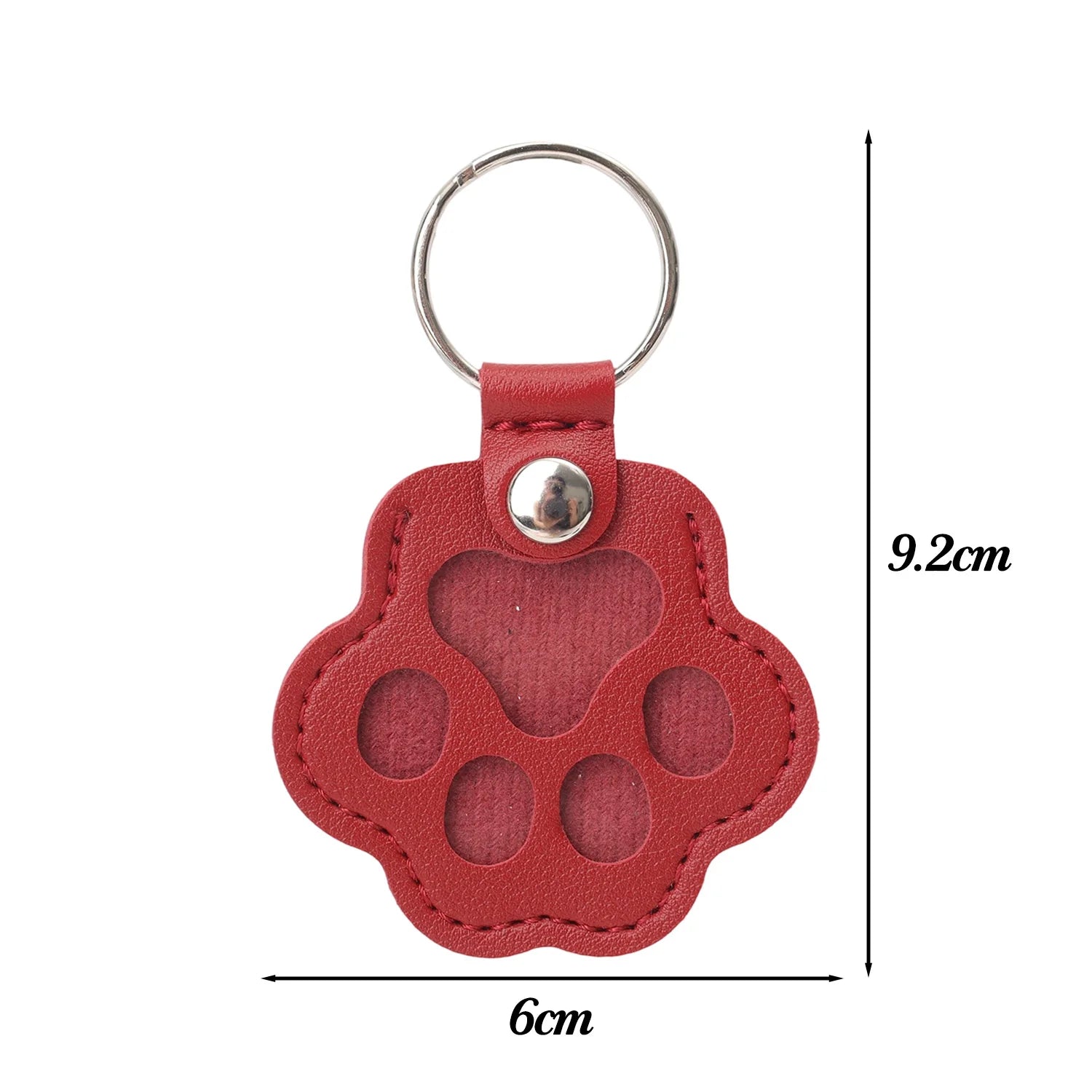 5er Set Katzenpfoten Leder Schlüsselanhänger – Niedliche Pet Hair Holder Keychains für Tierliebhaber & Geschenke