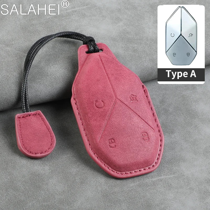 Étui de clé de voiture en cuir PU pour BYD Formula Leopard – Étui de clé élégant pour SUPER 3, SUPER 5, SUPER 8 et 9 avec porte-clés 