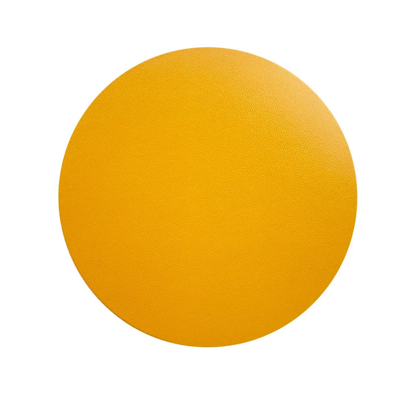 6er Set Kunstleder Getränkeuntersetzer rund – Hitzebeständige & wasserdichte Cup Mats (Ø ca. 10 cm) für stilvollen Tischschutz