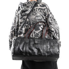 RUIMOM Vintage Sporttasche aus Lederoptik – Große Fitness- &amp; Reisetasche als Schulter- und Messenger Bag para mujeres y hombres