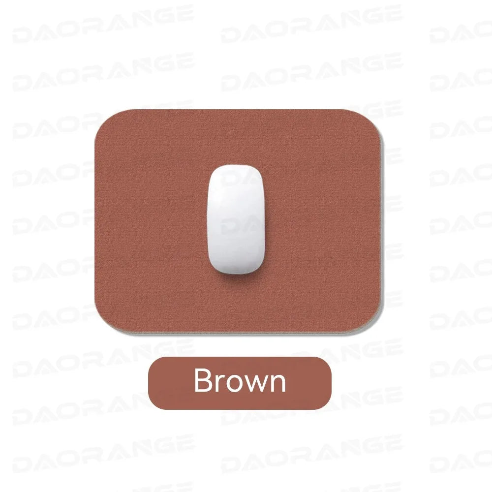 Kompaktes Leder Mousepad – Rutschfeste, doppelseitige PU Leder Mausmatte für Gaming, Büro & Laptop