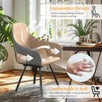 Mid-Century Moderne Esszimmerstühle – 2er Set Drehbare Polsterstühle aus Mikrofaser-Kunstleder mit Armlehnen & hoher Rückenlehne