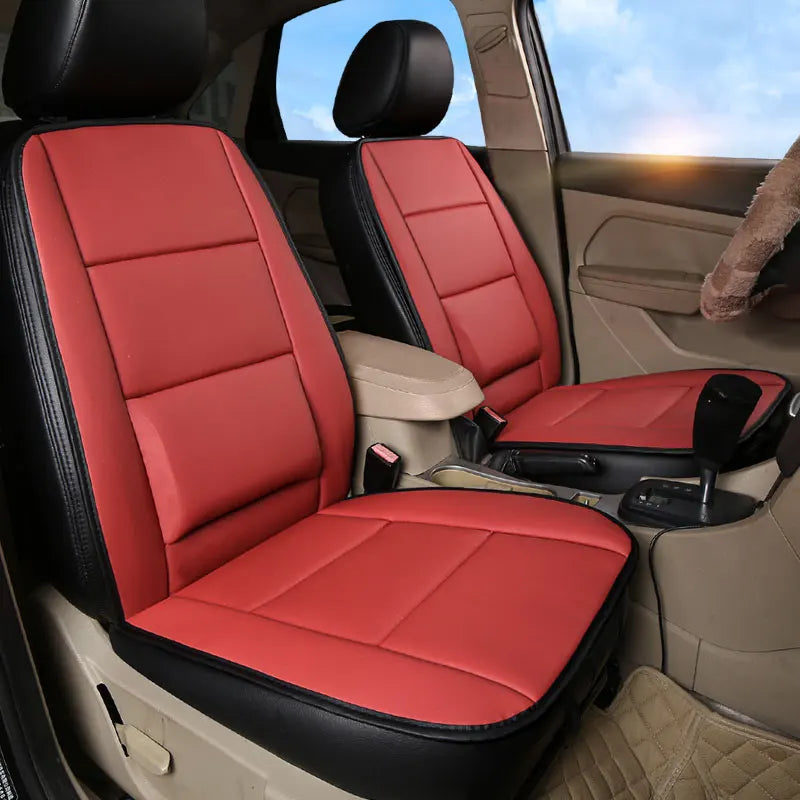 Integrierte Autositzauflage vorne aus Kunstleder – Rutschfester & abriebfester Sitzschutz, universell passend