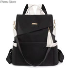 Großer Damen Rucksack aus weichem Lederlook – Modischer Softback Studentinnen-Rucksack mit viel Stauraum 