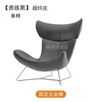 Ergonomischer Designer-Ledersessel im nordischen Stil – Moderner Relax- & Wohnzimmerstuhl mit Komfortschaum für stilvolles Wohnen