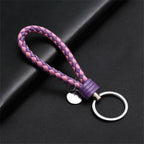 Geflochtener PU-Leder Schlüsselanhänger mit Handschlaufe – Hochwertiger Keychain & Keyring für Auto, Tasche & Alltag