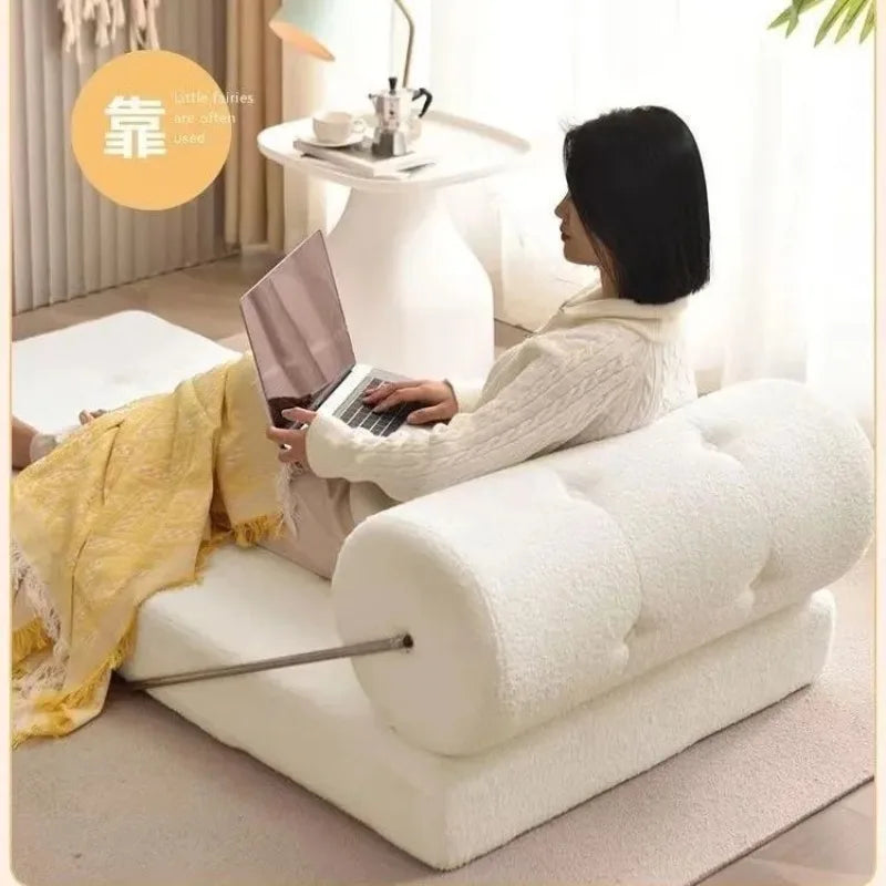 Klappbares Leder Einzelsessel Schlafsofa – Modernes Luxus Sofa & Bett für Wohnzimmer, Schlafzimmer & Tiny Homes