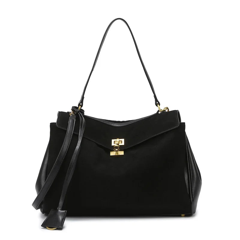 Große Damen Business Tote Bag aus weichem Leder – Hochwertige Pendler- & Reisetasche mit viel Stauraum, Schulter- & Crossbody-Handtasche